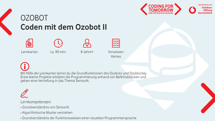 Zum Download Ozobot Coden II