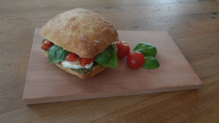 Ciabatta mit Mozzarella