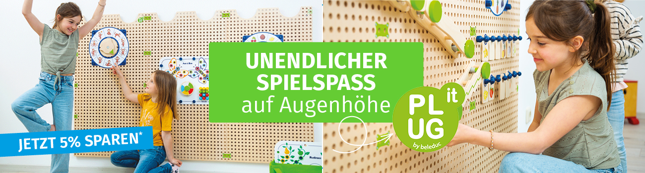 Unendlicher Spielspaß auf Augenhöhe: PLUG it by beleduc